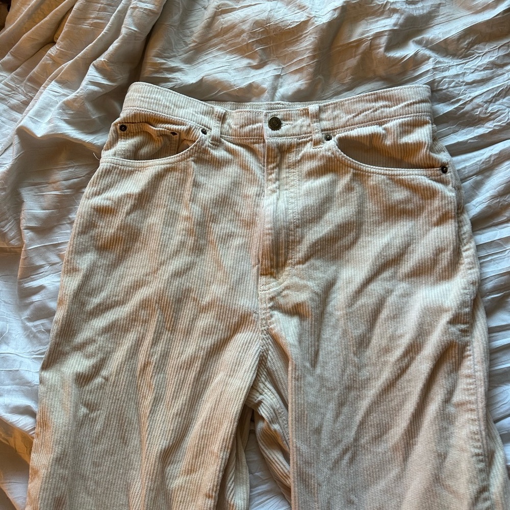 Wide leg corduroy pants